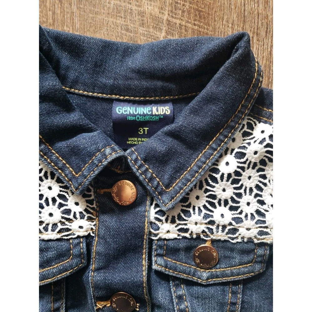 NWT Osh KOSH 3T Girls Jean Vest - Picture 2 of 3